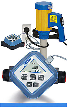 Комплект SMART PUMP (двиг.JP-180 + расходомер FM 120 MO1 (РVDF) 1"+ электрон. соединения). Jessberger